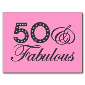 50 & Fabulous Gift Postcard