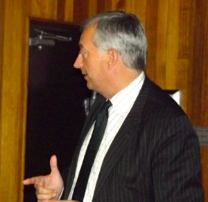Lord Christopher Monckton started his 2011 addresses at the Wesley ...