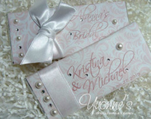 Blush Pink Candy Bar Favors / Wrapp ers - with Pearls and Rhinestones ...