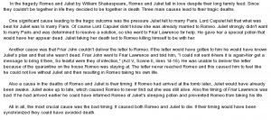 essay on The Tragic Deaths of Romeo and Juliet Essay Template