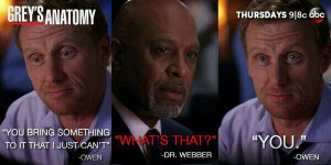 Owen Hunt: You bring something to it that I just can't. Richard Webber ...