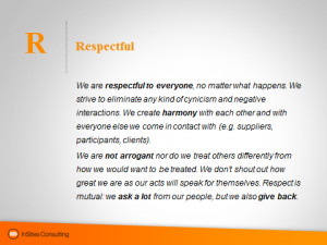 Living our values: respectful [6/7]