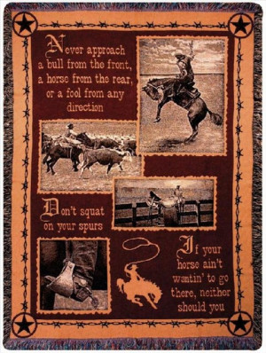 Saddlebag Quotes` Western Horse Print Tapestry Throw Blanket 50 Inch ...