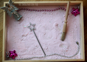 ... sensory writing tray material we just had to make was some fairy dust
