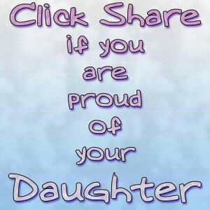 proud of my daughter facebook status update