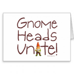 Gnome Heads Unite! Greeting Card