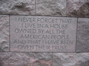 Fdr Memorial Quotes Fdr quote on wall of memorial