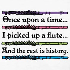 Flute Music Cute Quote Women's T-Shirts