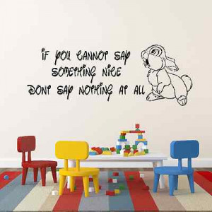 Walt Disney Thumper Bambi Quote Wall Sticker Childrens Bedroom Design ...