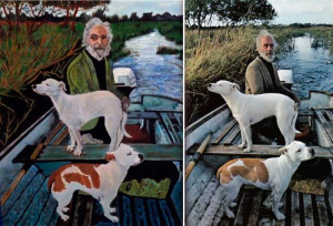 PaintingThe oil of the two dogs was painted by Nicholas Pileggi ...