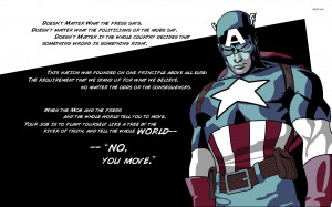 Superhero Quotes And Sayings Captain america sayings