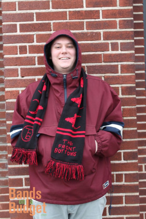 Brian from The Front Bottoms drops by to model some new merch for ...