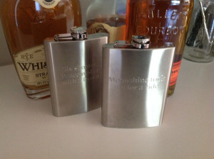 Stainless steel 8oz whiskey boot flask, comes factory engraved ...