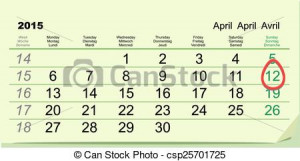 Vector - April 12 - Orthodox easter 2015 - stock illustration, royalty ...