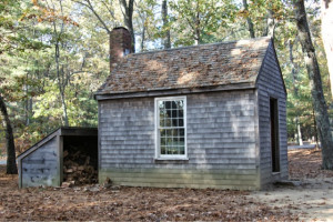 replica of Thoreau's cabin.