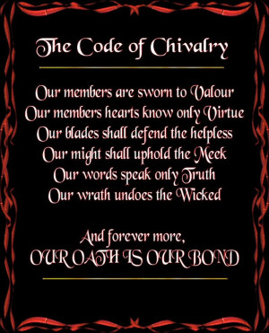 Code of Chivalry. Wish we saw more of it today