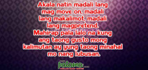 Quotes About Move On And Letting Go Tagalog Letting go