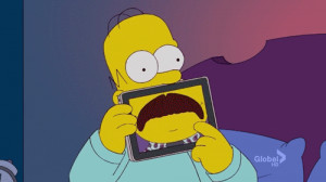 The Simpsons Quote (About funny, gif, ipad, mouth)