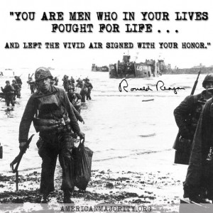 June 6, 1944 Operation Overlord | Quote from Ronald Reagan's speech on ...