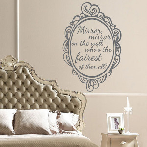 ... Stickers / Mirror Mirror On The Wall Snow White Quote Wall Sticker