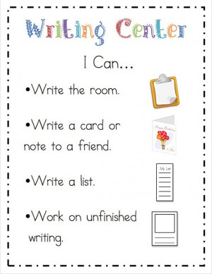 kindergarten literacy centers