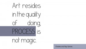 doing process is not magic art resides in the quality of doing process ...