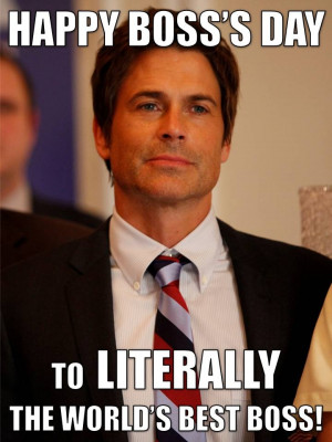 ... Boss's Day / Chris Traeger / Parks and Rec / #ParksandRec / Rob Lowe