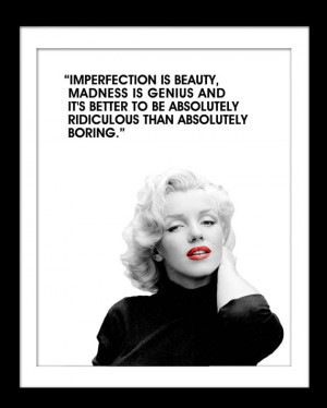Monroe Quote, Fine Art Print, Art Print, Art Poster, Iconic Quotes ...