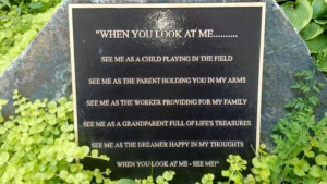 Outside a nursing home: 