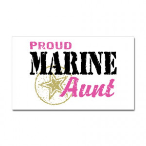 Proud Marine Aunt Sticker (Rectangle)