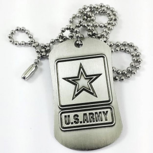 army inspirational dog tag necklace