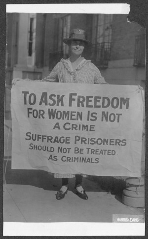... Drawings Mary Winsor (Penn.) '17 [holding Suffrage Prisoners banner
