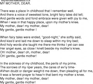 Dear Mom Quotes For 10 my mother dear