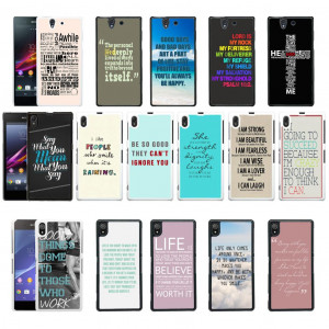 Details about Sayings Quotes Case Cover for Sony Xperia Z - Z1 and Z2 ...