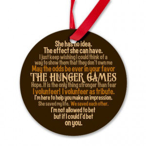 Hunger Games Quotes Round Ornament