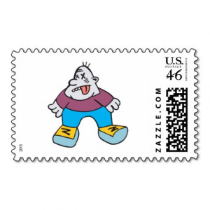 Funny Cartoon Zombie Postage Stamp From Zazzle