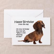 Funny Dachshund Birthday Cards for