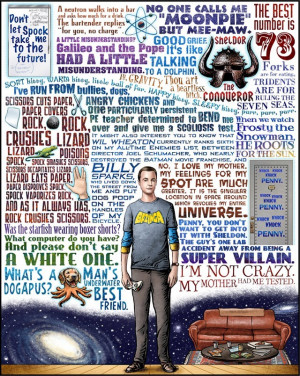 An Illustration of Sheldon Cooper's Quotes From The Big Bang Theory