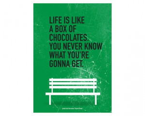 Movie Quote Forrest Gump Typography Art Poster by PeanutoakPrint, $19 ...