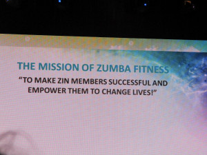 ... the opening ceremony, I LOVED this Zumba Fitness mission statement