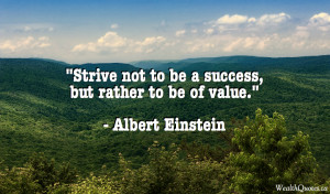 Albert Einstein Quote – Success and value | Image Quotes
