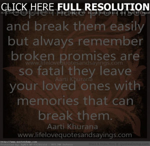 Life Quotes People Make Promises And Break Them Easily Quote life ...