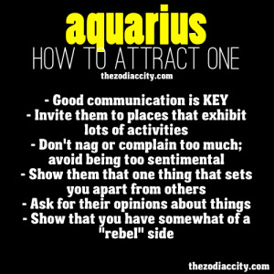 zodiaccity:How to attract zodiac Aquarius.