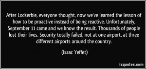After Lockerbie, everyone thought, now we've learned the lesson of how ...