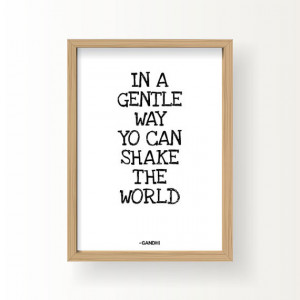 Gandhi, Movie Quotes Typography Poster Wall Decor Inspirational Print ...