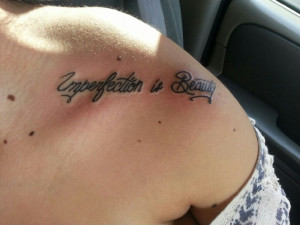 Imperfection Is Beauty Tattoo Arabic Imperfection is beauty tattoo