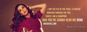 Katy Perry Roar Lyrics Facebook Covers