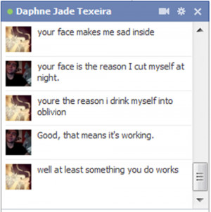 okayface png facebook rage slit my wrists Daphne self