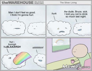 funny cloud vomit rainbow