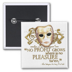 The Taming of the Shrew Quote (Gold Version) Pins